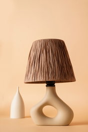 Opviq Lámpara de Mesa de Cerámica Beige YL542